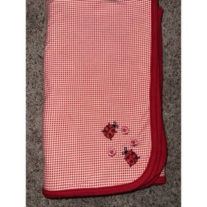 Baby Girl Vintage Gymboree Lady Bug Country Picnic Baby Blanket 2000
